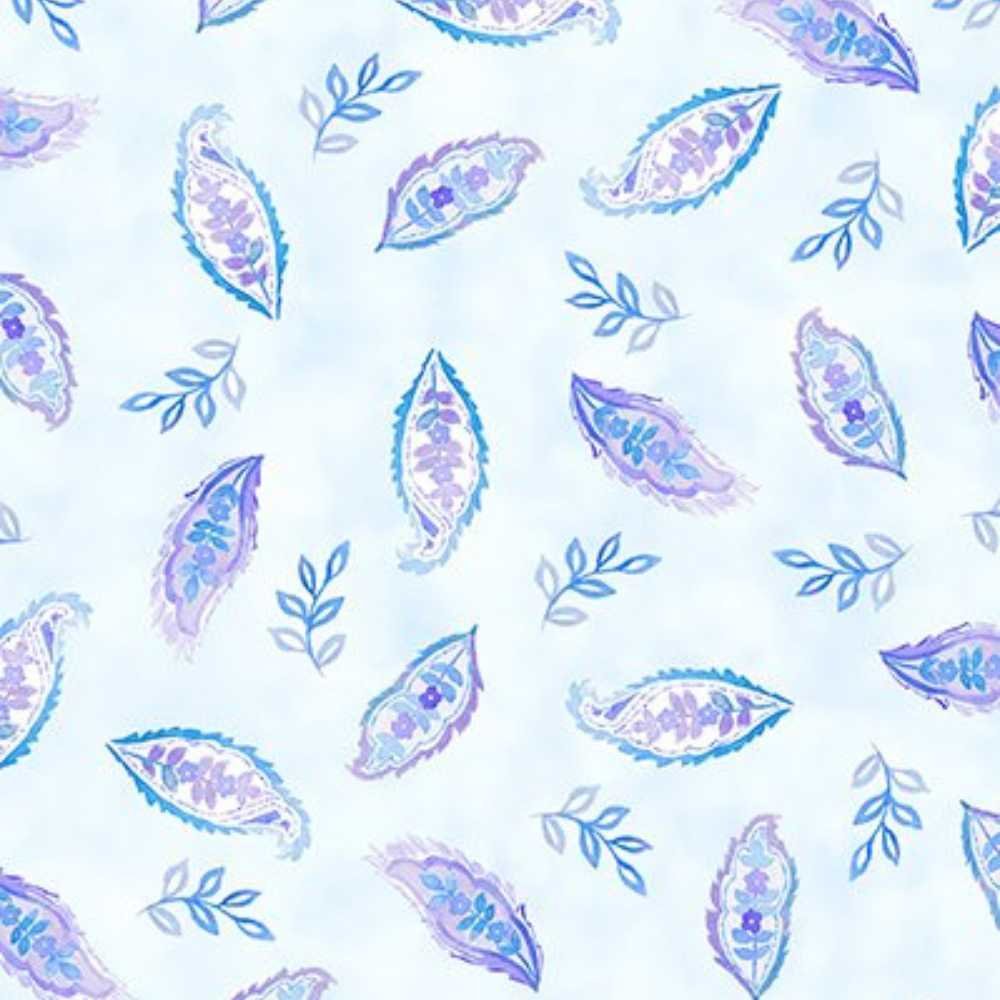 In the Beginning: Daydreams - Blue Small Leaves 8DD-2