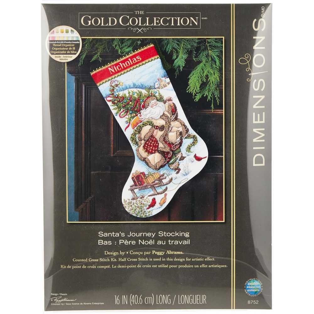 Dimensions: Cross Stitch Kit - Gold Collections, Santas Journey - Image 2