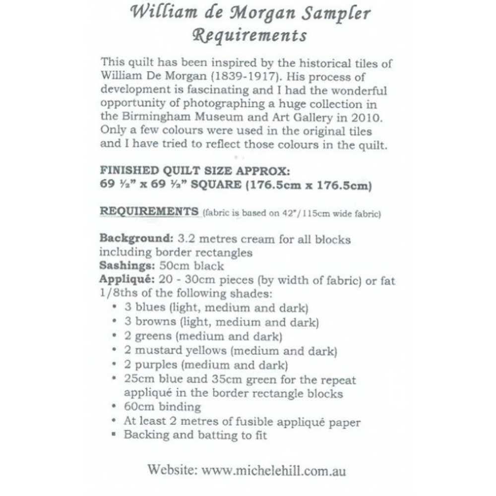 Michelle Hill: Pattern - William De Morgan Sampler - Image 3