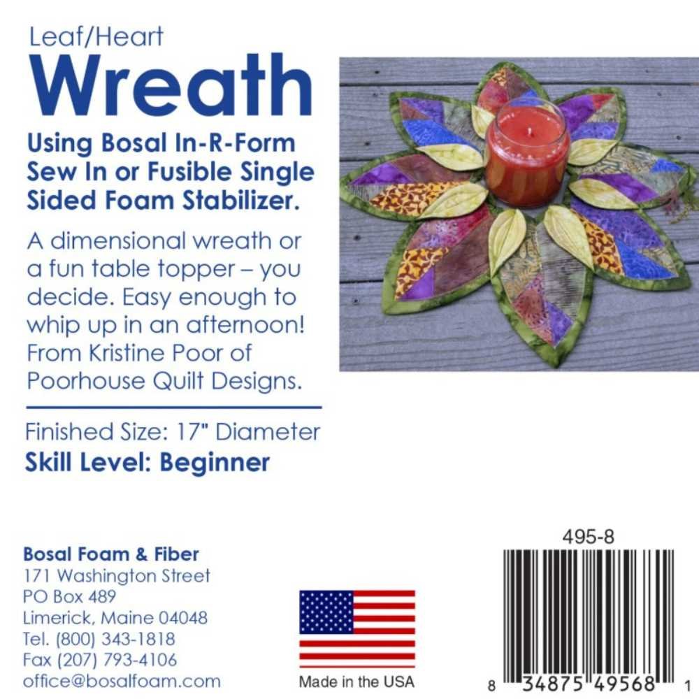 Bosal: Single Sided Fusible Foam - In R Form Heart/Leaf - Image 2