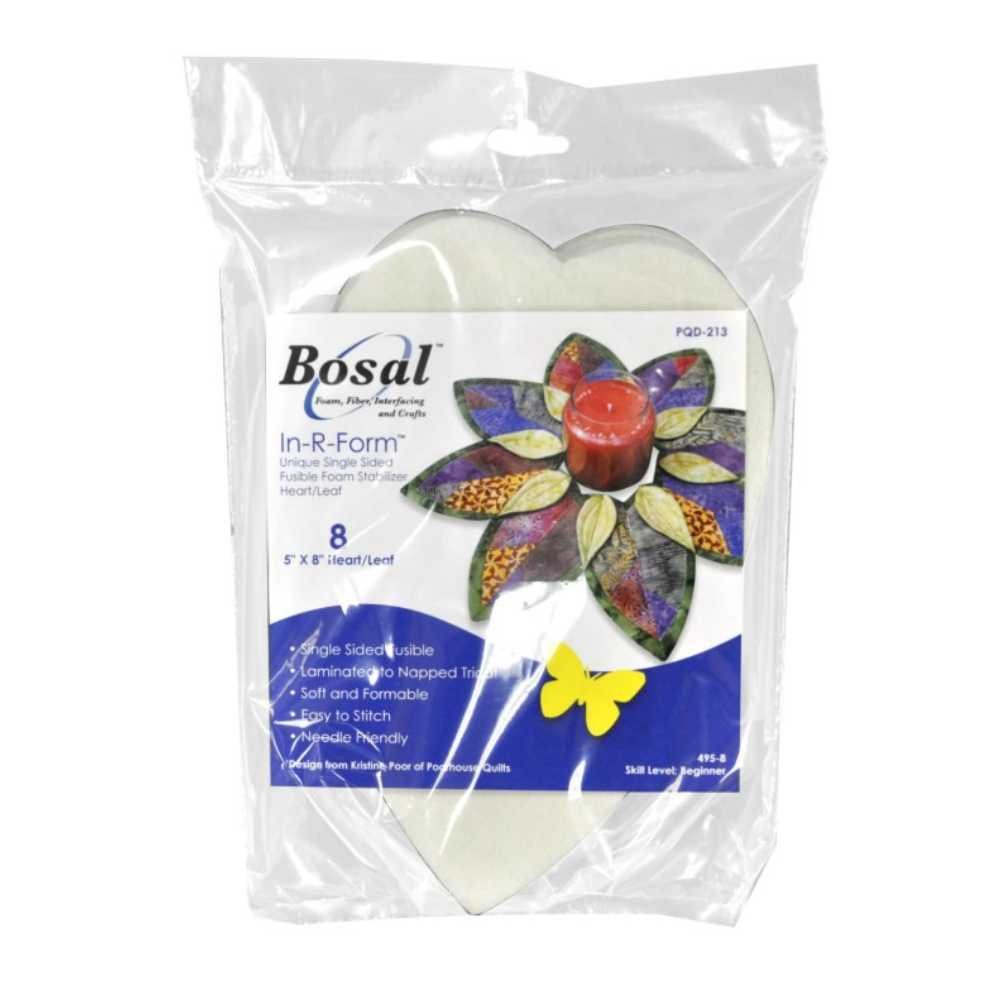 Bosal: Single Sided Fusible Foam - In R Form Heart/Leaf
