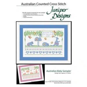 Juniper Designs: Cross Stitch Kit - Australian Baby Sampler