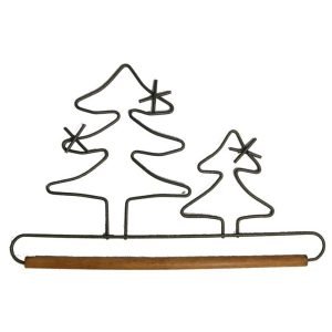 Classic Motifs: Craft Holder - Evergreen Hanger With Stained Dowel Silver 7.5"