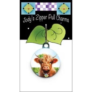 Jody Houghton Designs: Zipper Charm - Highland Cow
