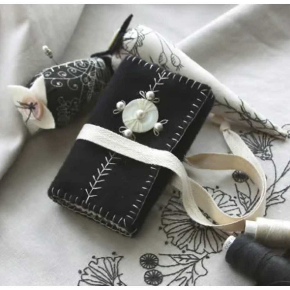 Crab.apple Hill Studio: Stitcheries - Janette Needlebook & Pincushion