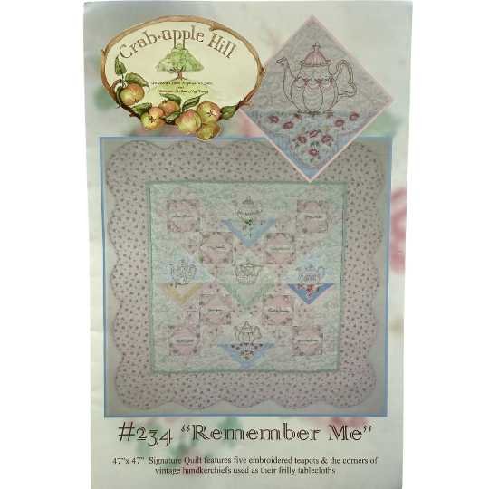 Crab.apple Hill Studio: Stitcheries - Remember Me