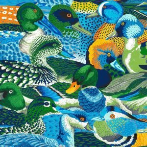 Kaffe Fassett: Snow Leopard, Secret Stream - Quackers, Aqua