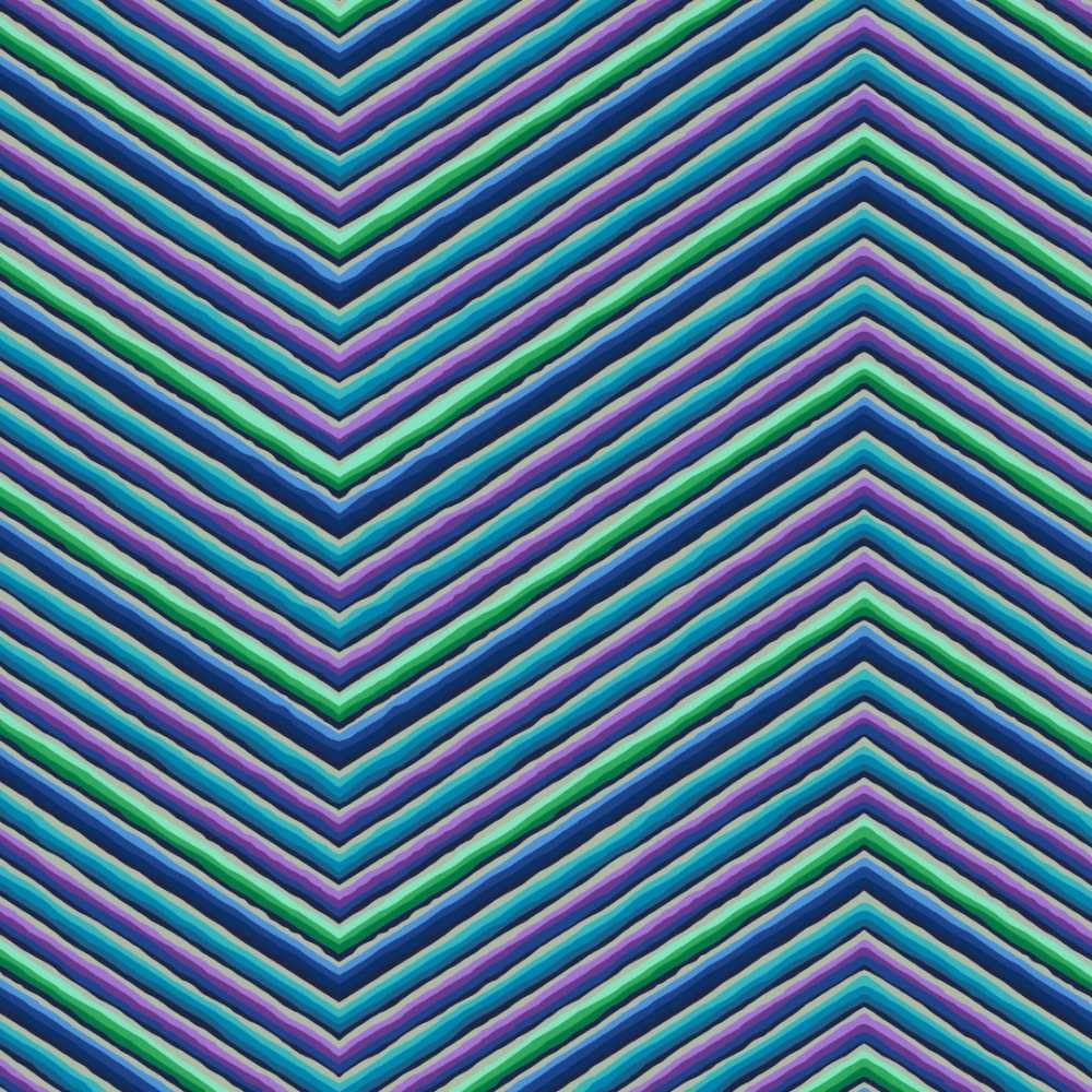 Kaffe Fassett: 85 & Fabulous - Chevron Stripe, Blue
