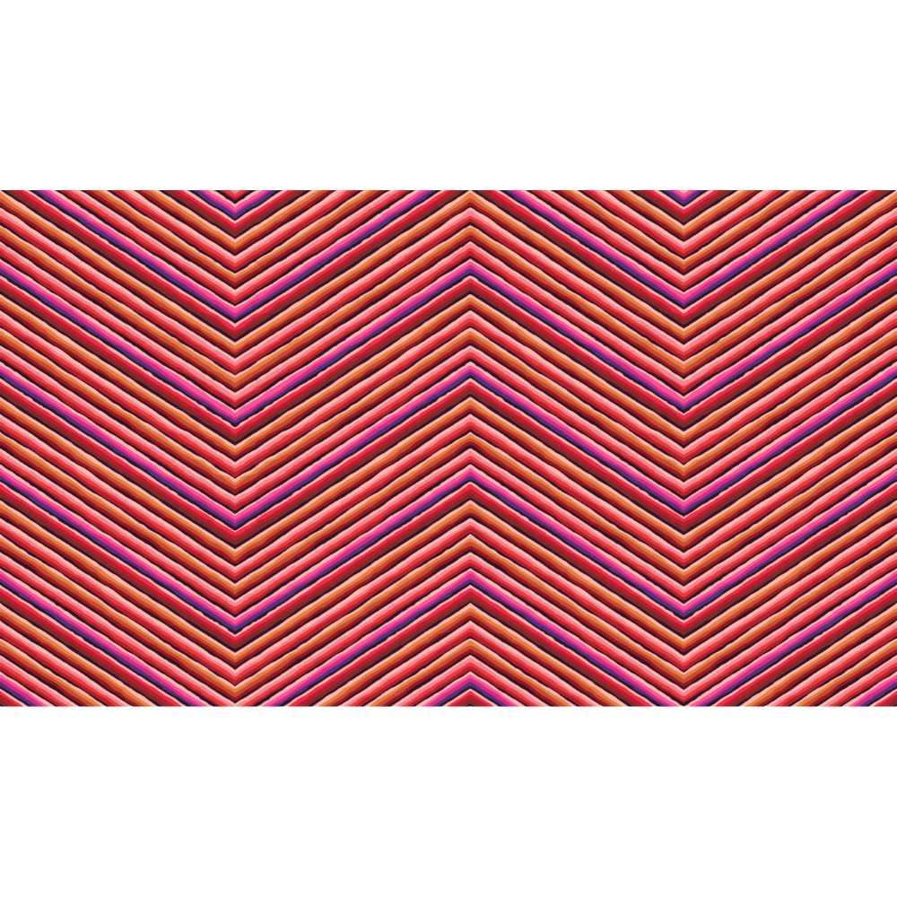 Kaffe Fassett: 85 & Fabulous - Chevron Stripe, Red - Image 3