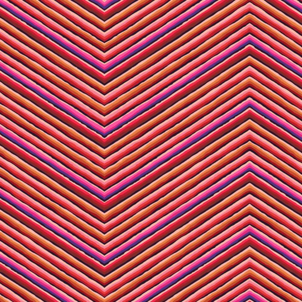 Kaffe Fassett: 85 & Fabulous - Chevron Stripe, Red