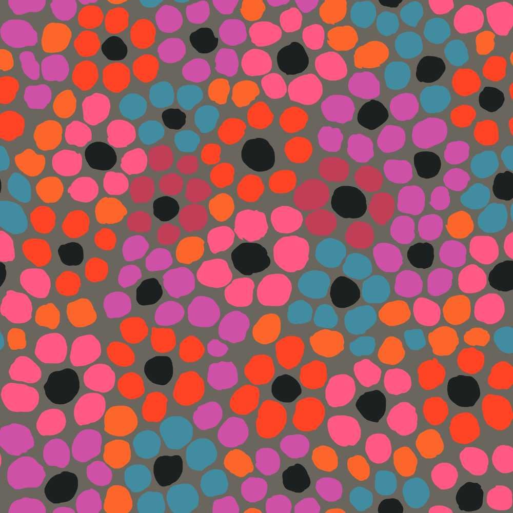 Kaffe Fassett: February 2022 - Flower Dot, Grey