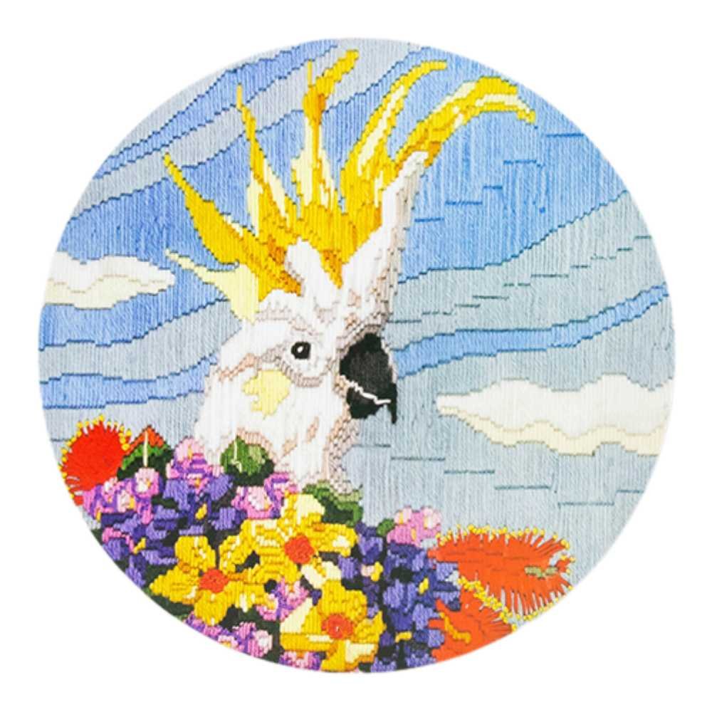 Leuts: Long Stitch - Sulphur Crested Cockatoo