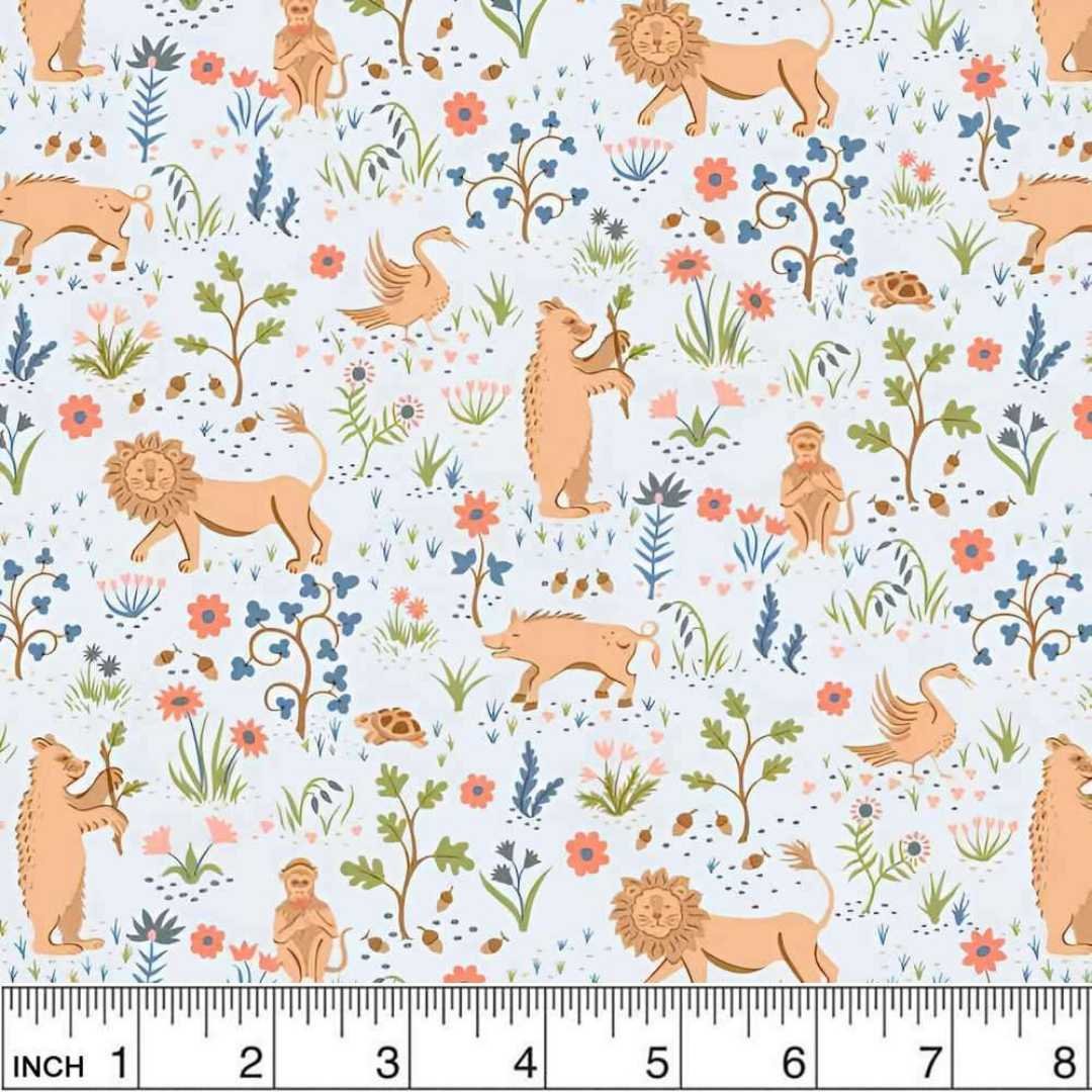 Liberty Fabrics: Tree of Life, Woodlands Pastels - Tudor Fauna - Image 2