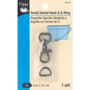 Dritz: Hardware - Small Swivel Hook & D-Ring, Gunmetal