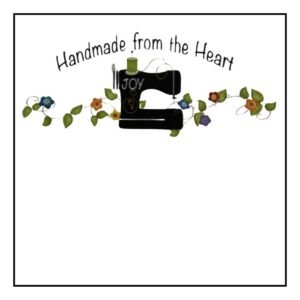 Jody Houghton Designs: Fabric Quilt Label - Joy Sewing Machine #1