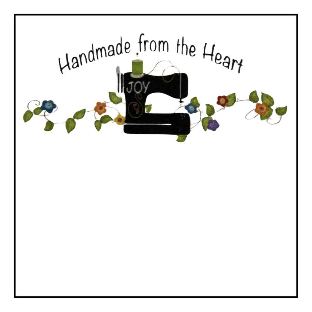 Jody Houghton Designs: Fabric Quilt Label - Joy Sewing Machine #1