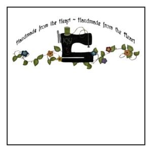 Jody Houghton Designs: Fabric Quilt Label - Joy Sewing Machine #1a