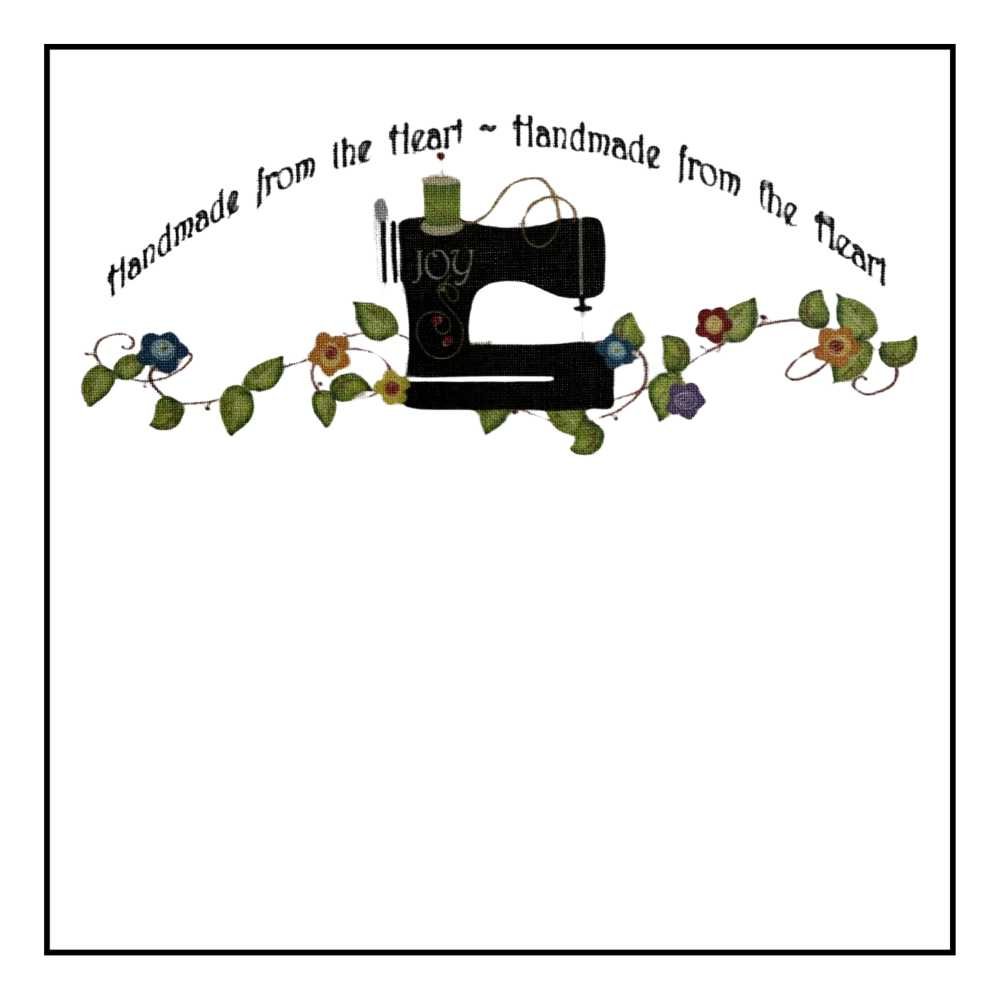 Jody Houghton Designs: Fabric Quilt Label - Joy Sewing Machine #1a