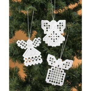 Permin: Hardanger - 3pc Angel Ornament, 01-2633