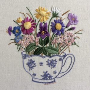 Roseworks Embroidery Design: Little Cup Of Flowers