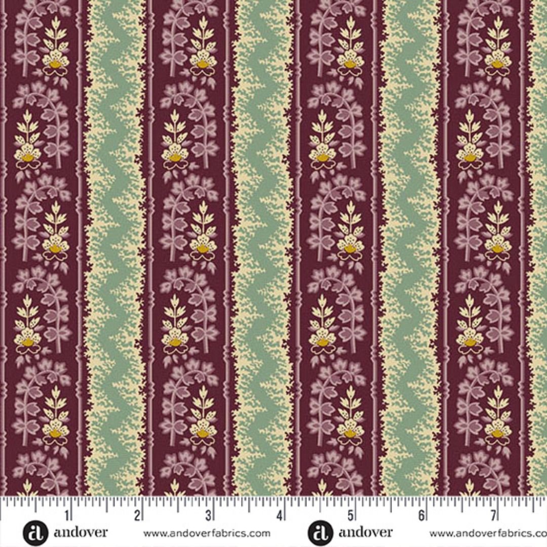 Andover Fabrics: Valley Hues - Dorothy Stripe Eggplant Purple - Image 2