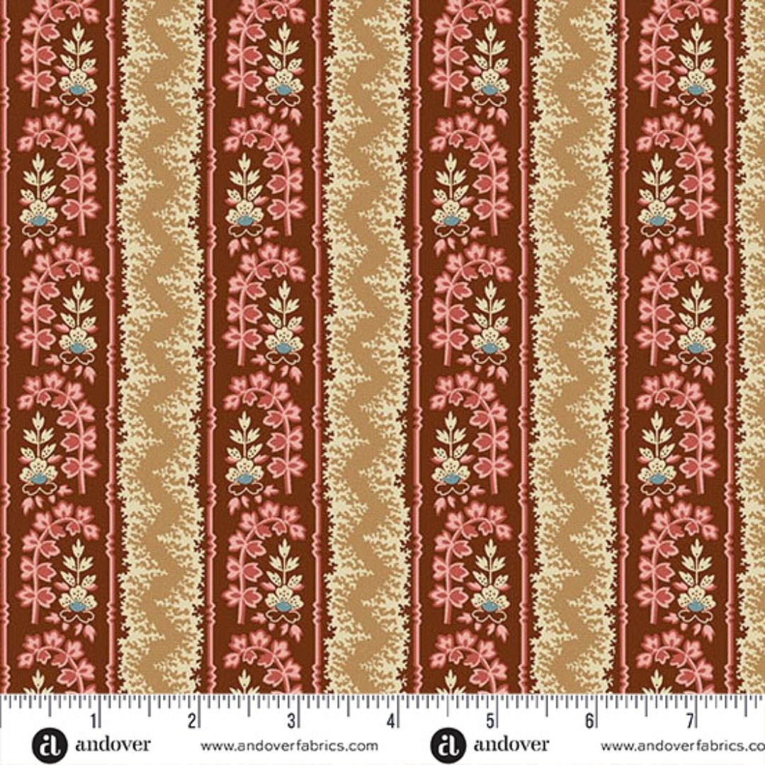 Andover Fabrics: Valley Hues - Dorothy Stripe Red - Image 2