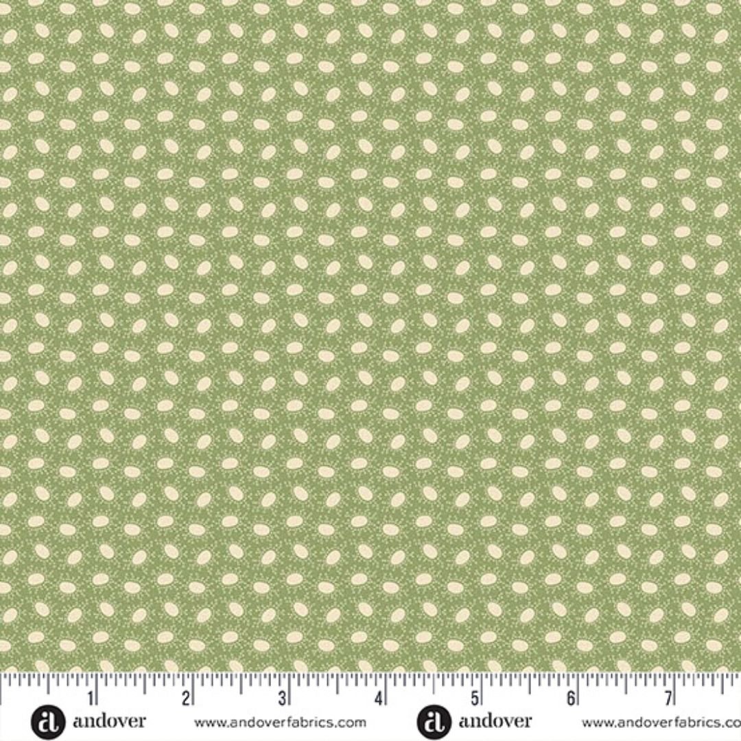 Andover Fabrics: Valley Hues - Tossed Oval Green - Image 2
